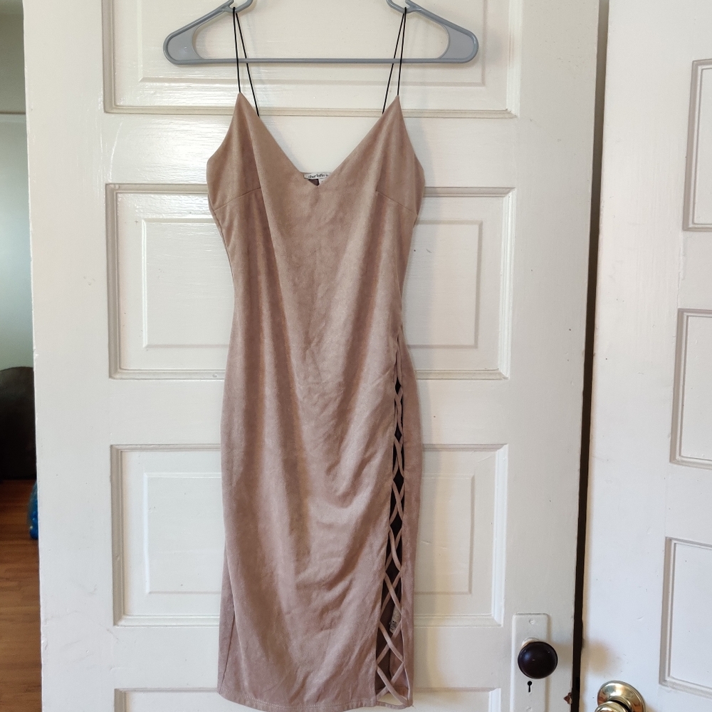 Charlotte Russe Faux Suede Bodycon Dress
